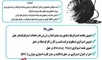 کارگاه آموزشی برنامه ریزی استراتژیک در عمل با تاکید بر سازمان های ایرانی 